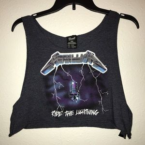 Metallica cropped tank top